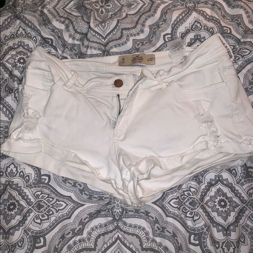 White booty shorts